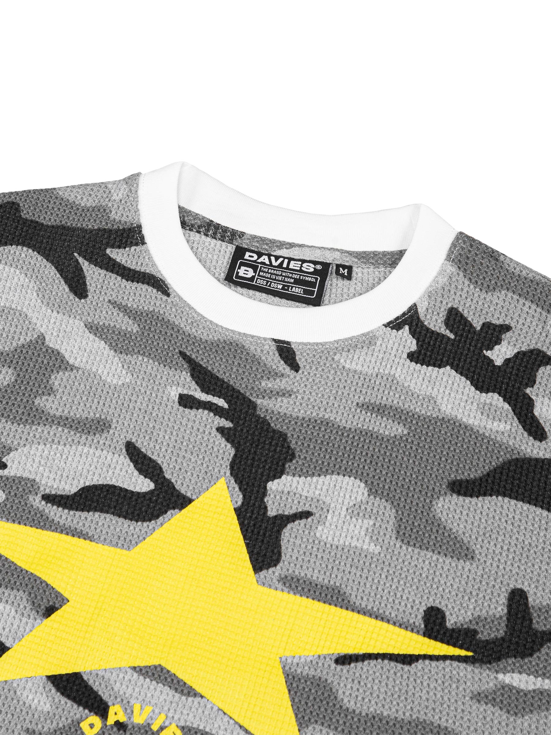 DSW D Waffle Camo Long Sleeve Tee - Xám