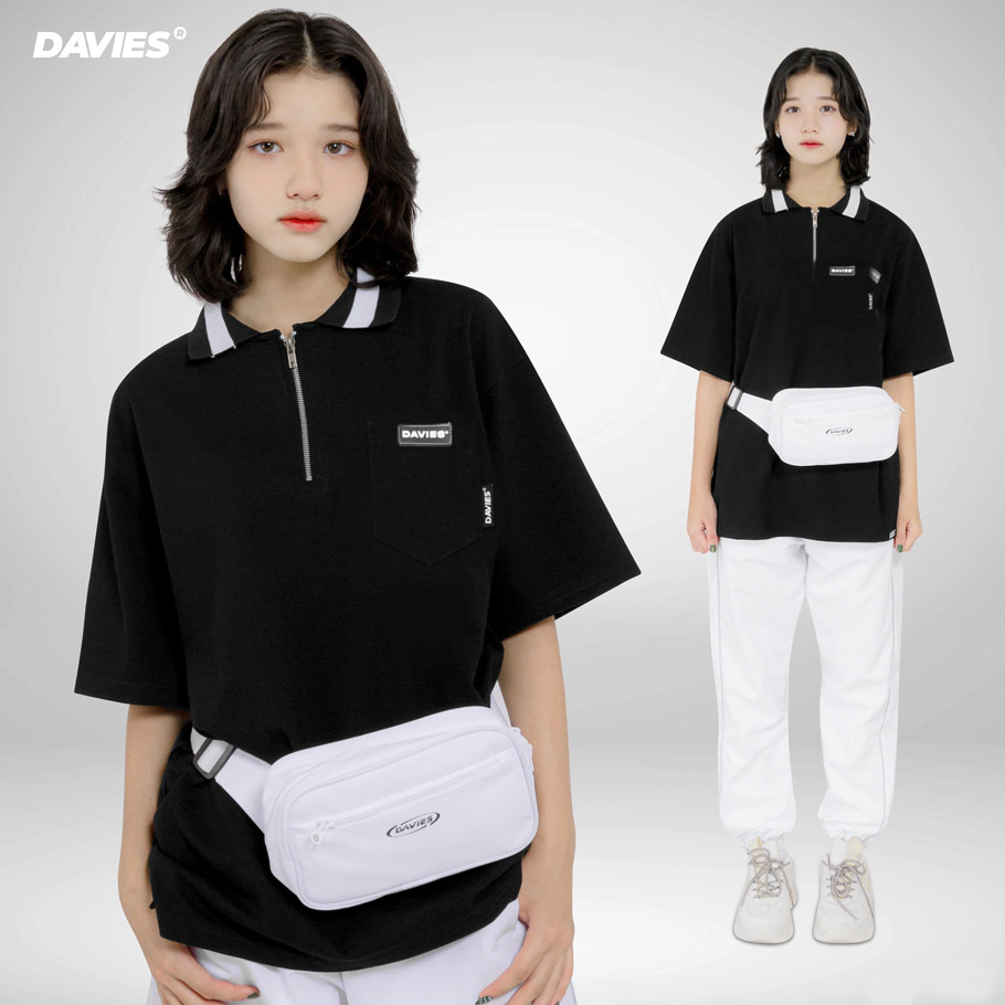 áo polo đẹp nam nữ màu đen local brand davies