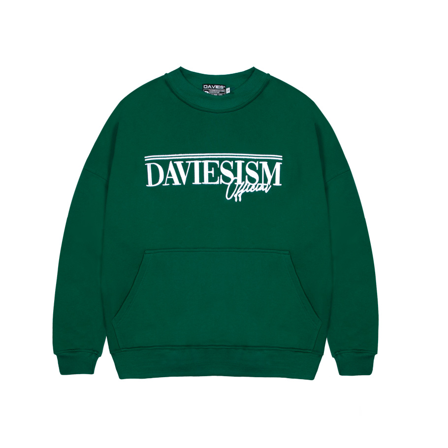 Áo sweater nam nữ form rộng local brand màu xanh Daviesism DAVIES