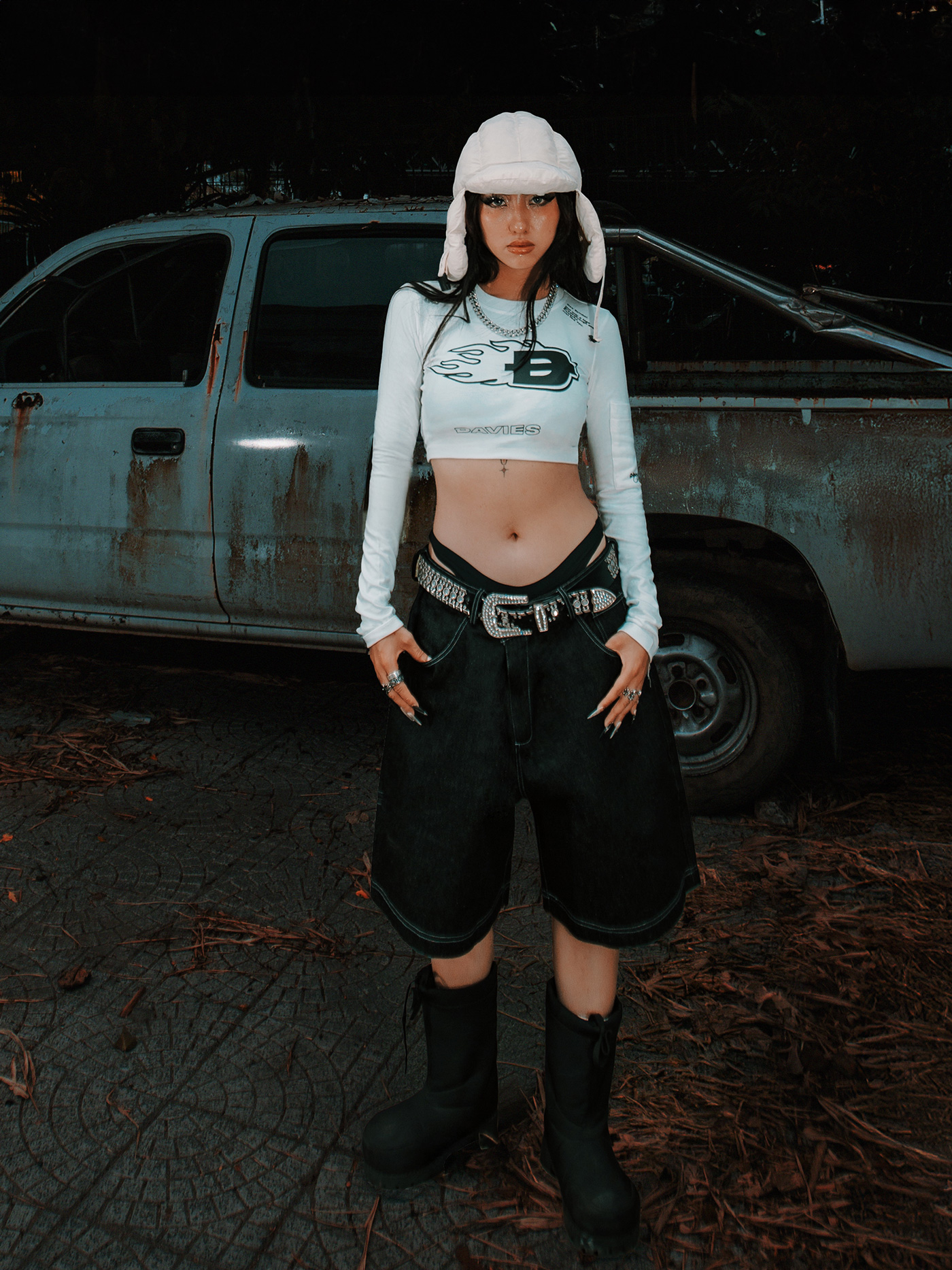 DSS Long Sleeve Croptop Drift Tee