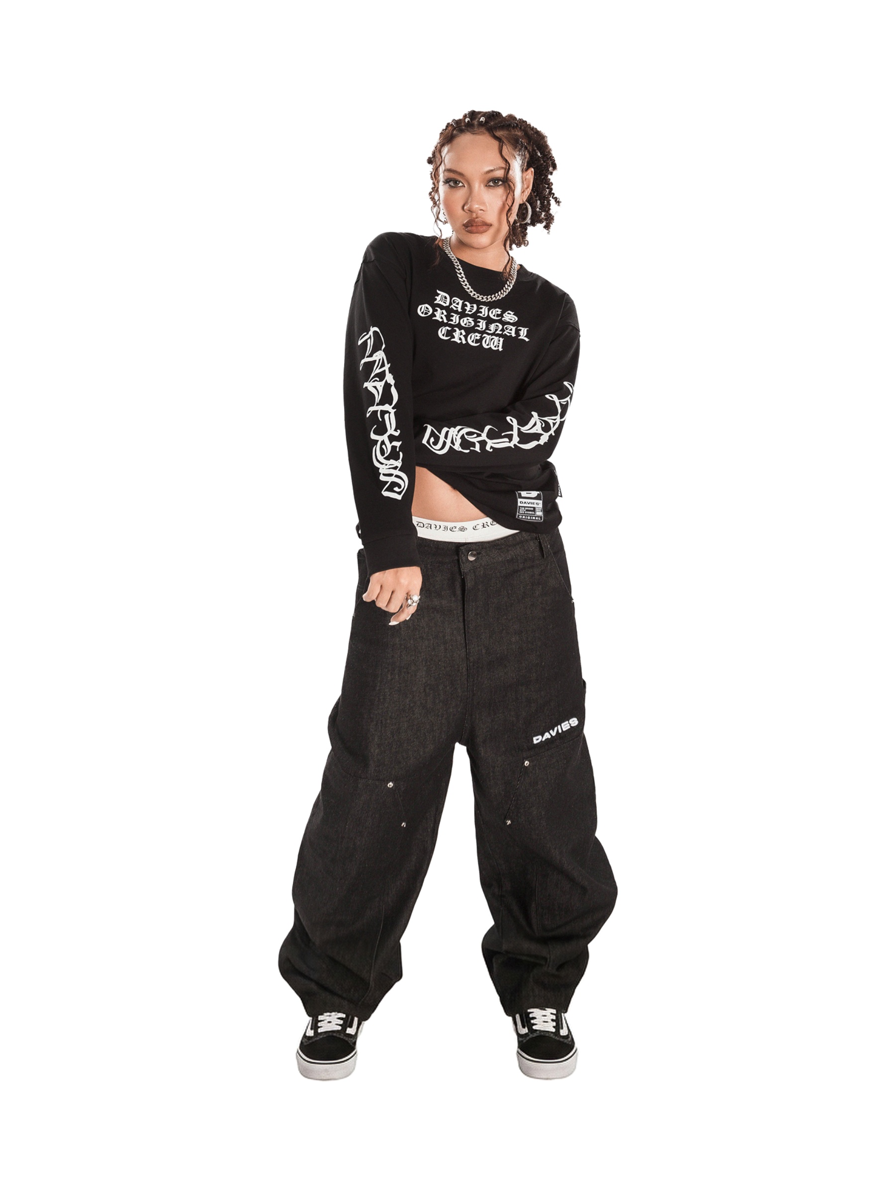 DSW Vesper Runes Regular Long Sleeve Tee - Đen