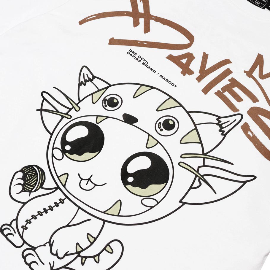 D25-T4 Tee D Devil Mascot-Trắng