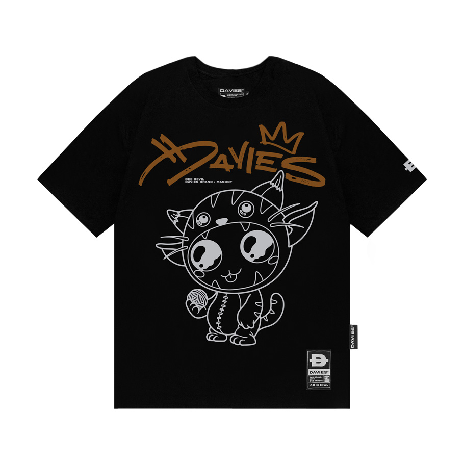 D25-T4 Tee D Devil Mascot-Đen