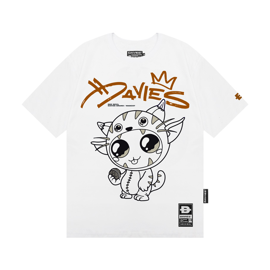 D25-T4 Tee D Devil Mascot-Trắng