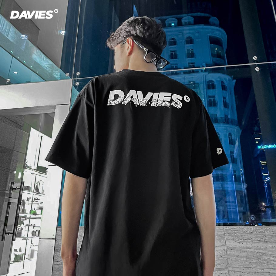 Áo thun nam form rộng tay lỡ đen Davies Original. DAVIES BRAND ®