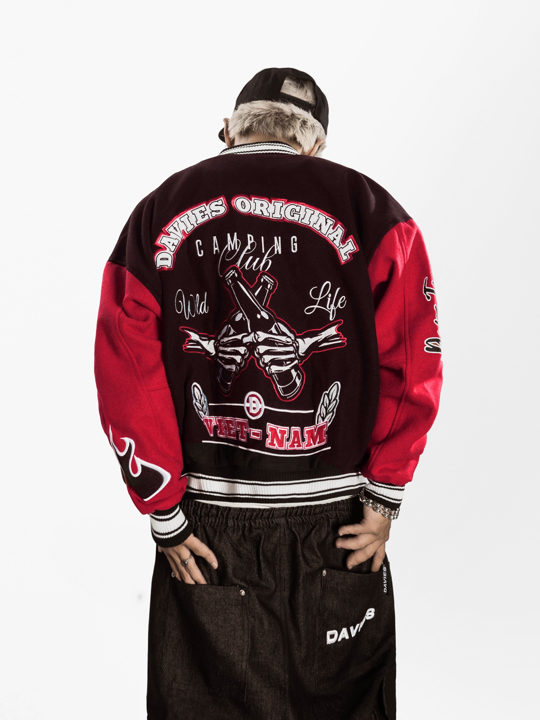 DSW Camping Club Bomber Varsity Jacket