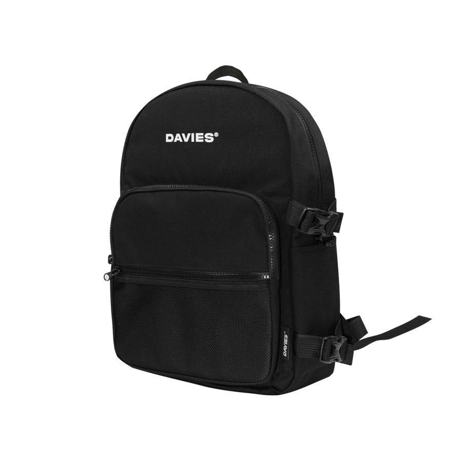 Balo Đi Học Local Brand Davies - Full Black Mini Original Backpack. Davies Brand ®