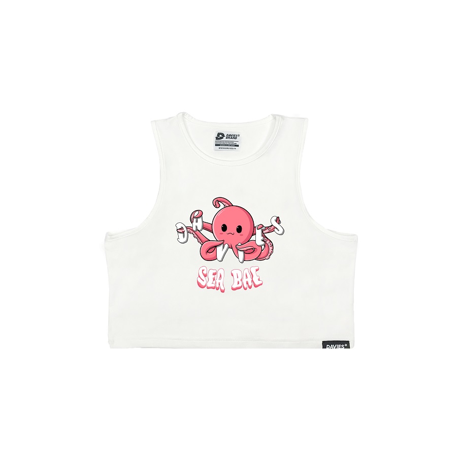 DSS Croptop Sea Bae-White