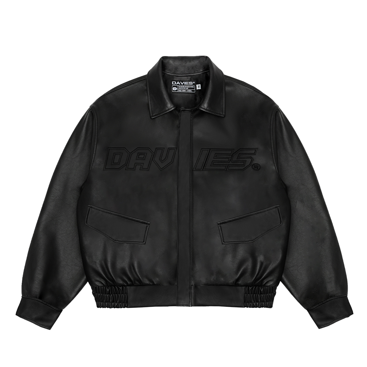 varsity jacket nam nữ da màu đen local brand Davies