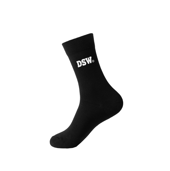 DSW SOCKS LOGO BASIC BLACK