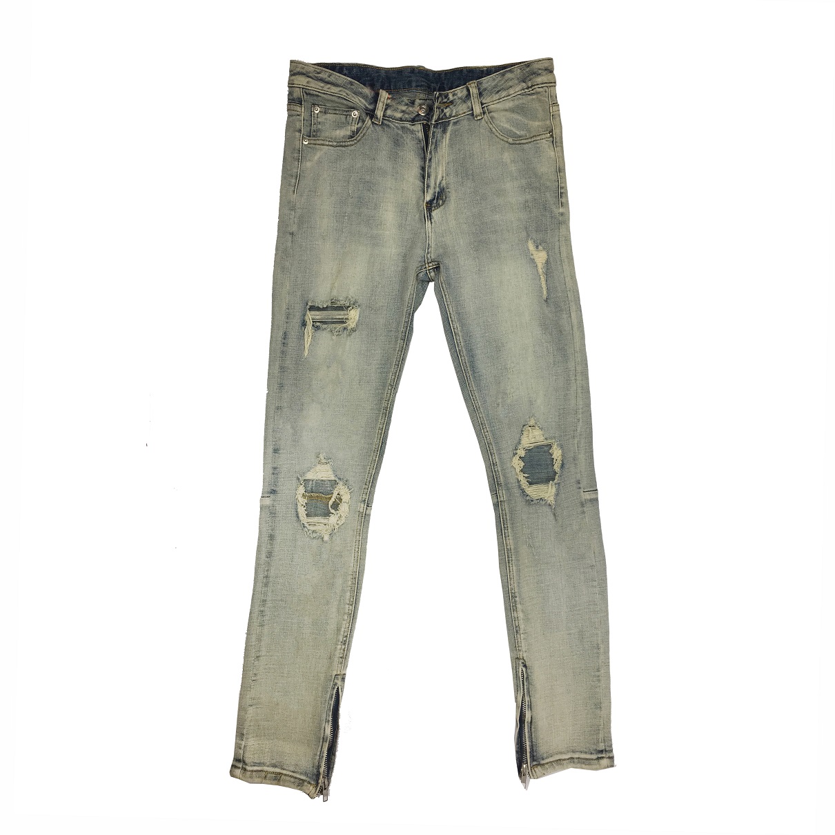 DVSL ZIPPER DESTROYED JEANS