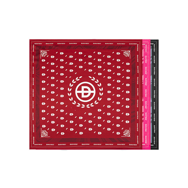 Khăn bandana nam nữ in hoạ tiết vải lụa nhiều màu Davies