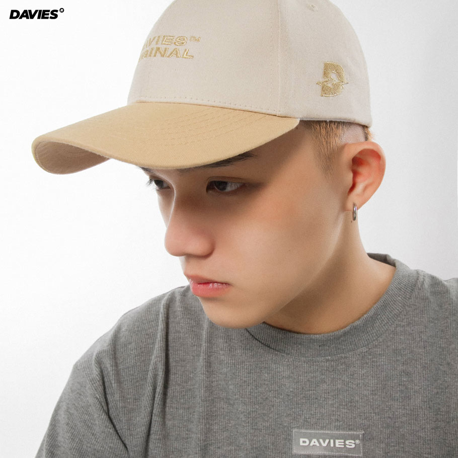 Mũ lưỡi trai local brand Beige Two Color Baseball Cap DAVIES BRAND ®