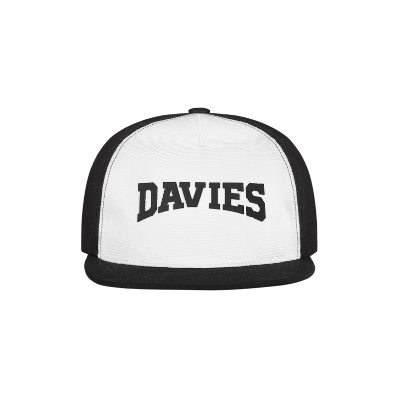 Mũ snapback nam nữ đen phối trắng vải canvas