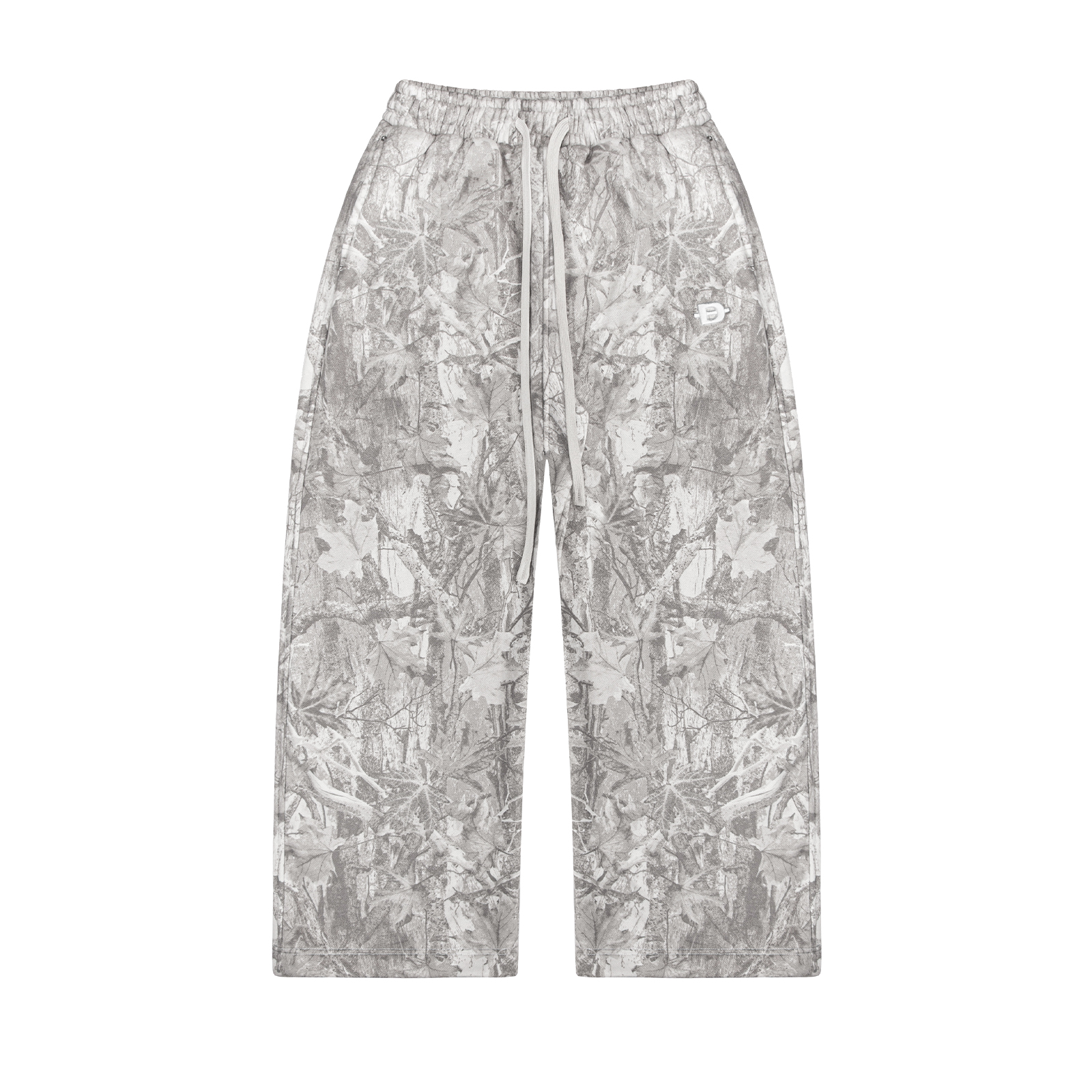 Quần nỉ ống rộng cạp chun DAVIES hoạ tiết lá rừng