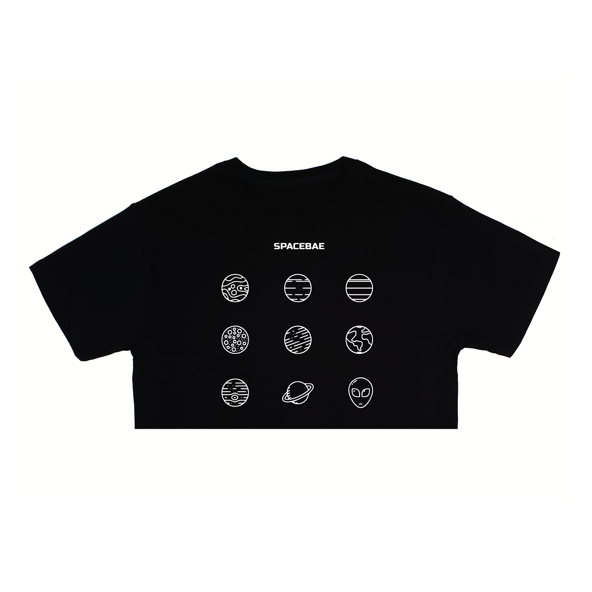 DSS Croptop Davies Space - BLACK