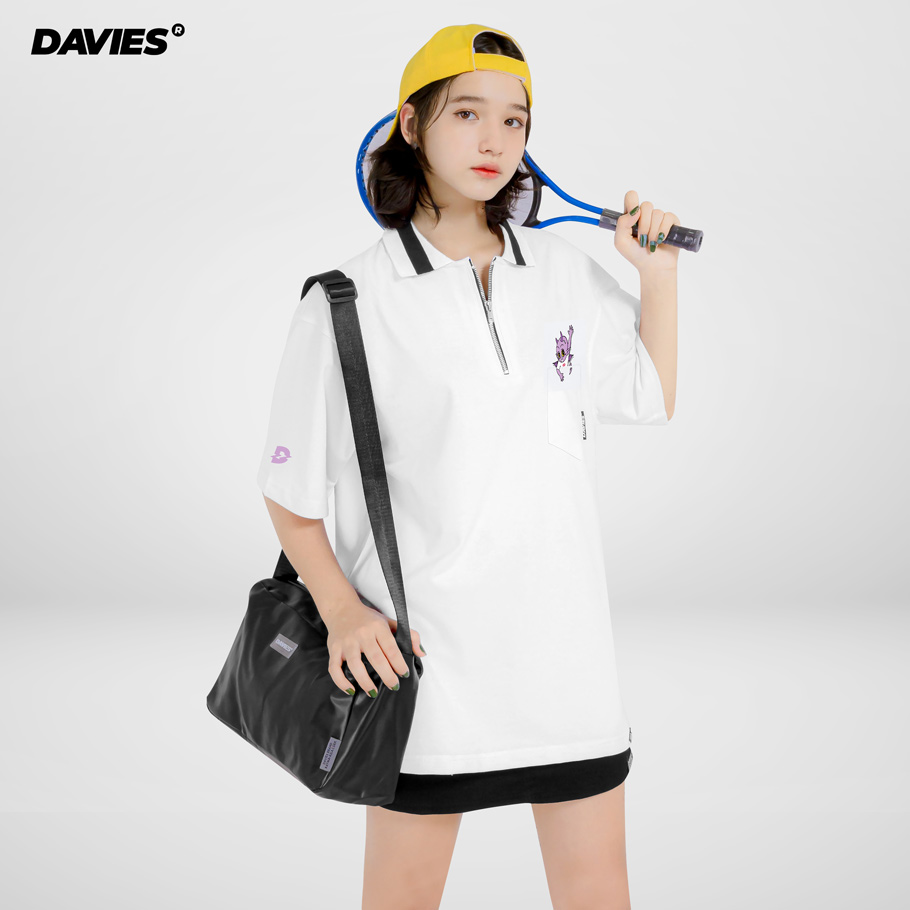 DSW Leather Over Shoulder Bag-Black