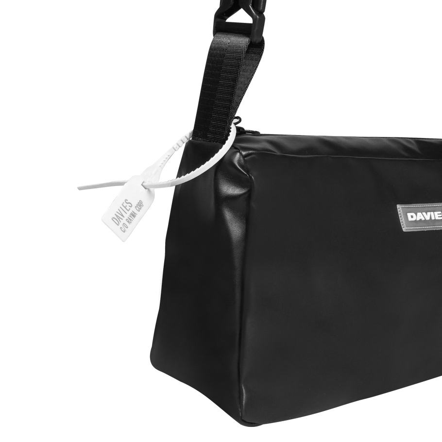 DSW Leather Over Shoulder Bag-Black