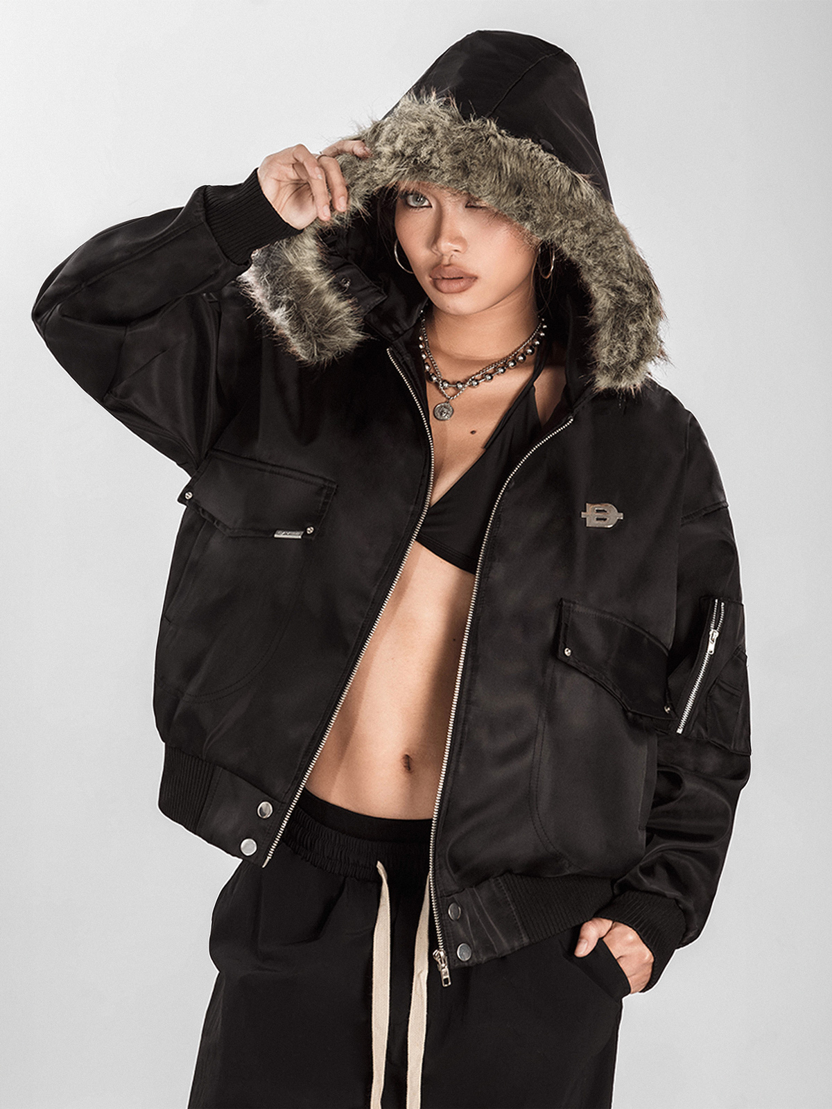 DSW Hunter Hooded Bomber Jacket