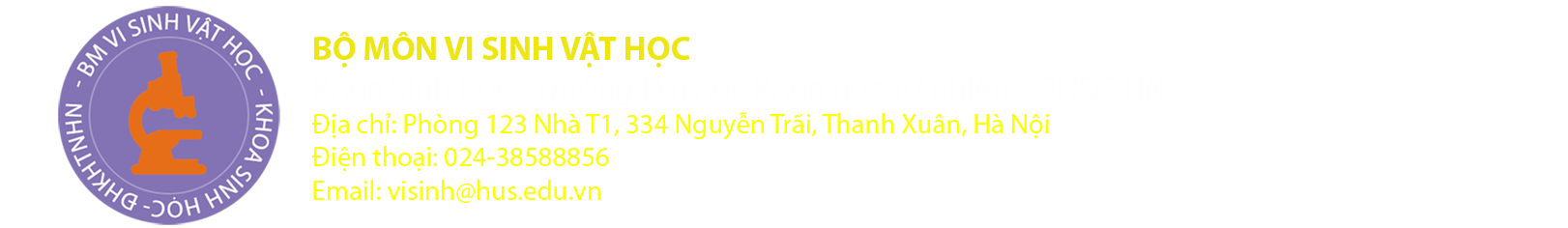 Bộ môn Vi sinh vật học, Khoa Sinh học, Trường Đại học Khoa học Tự nhiên, ĐHQGHN