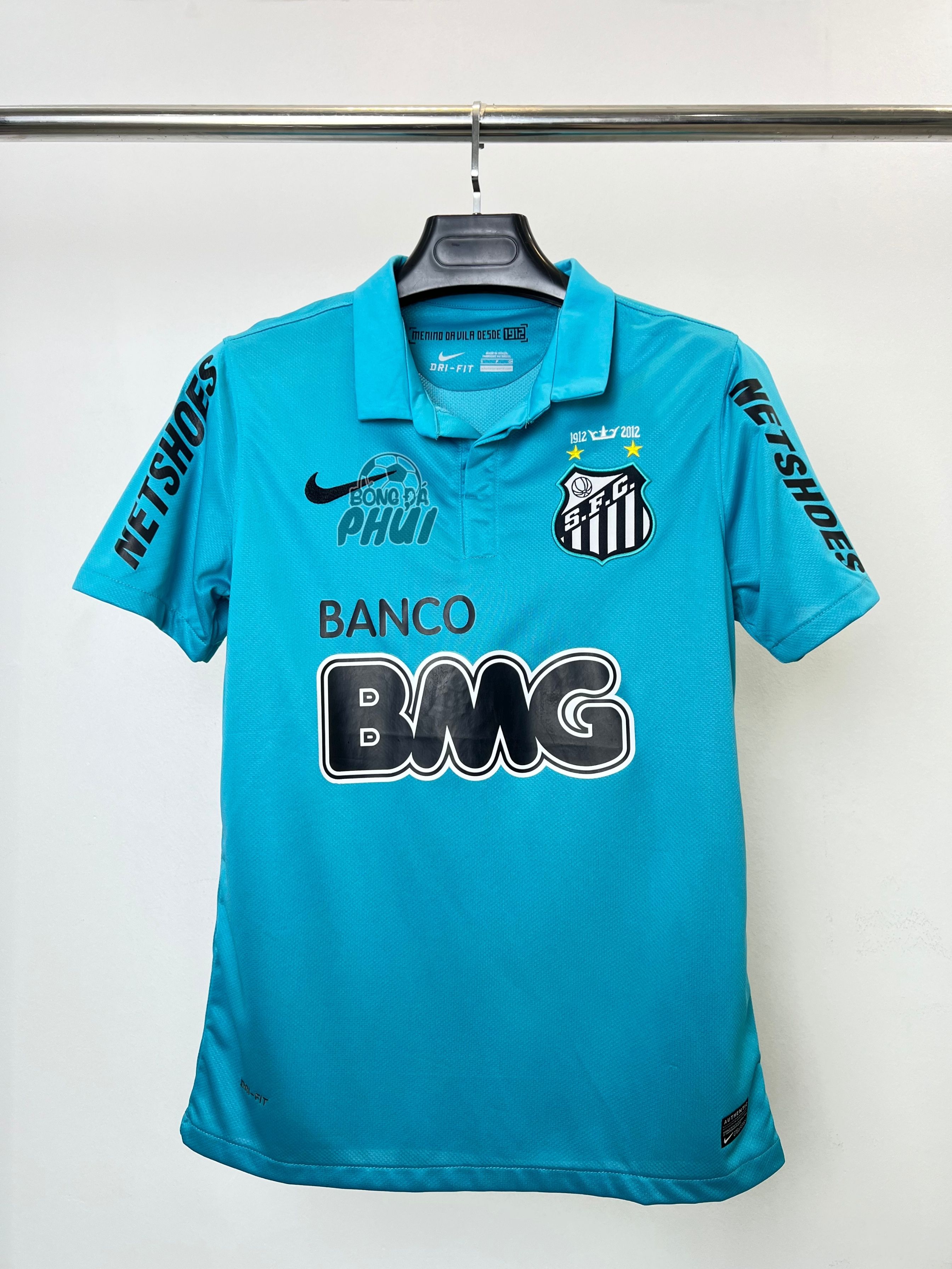 ÁO RETRO POLO SANTOS XANH