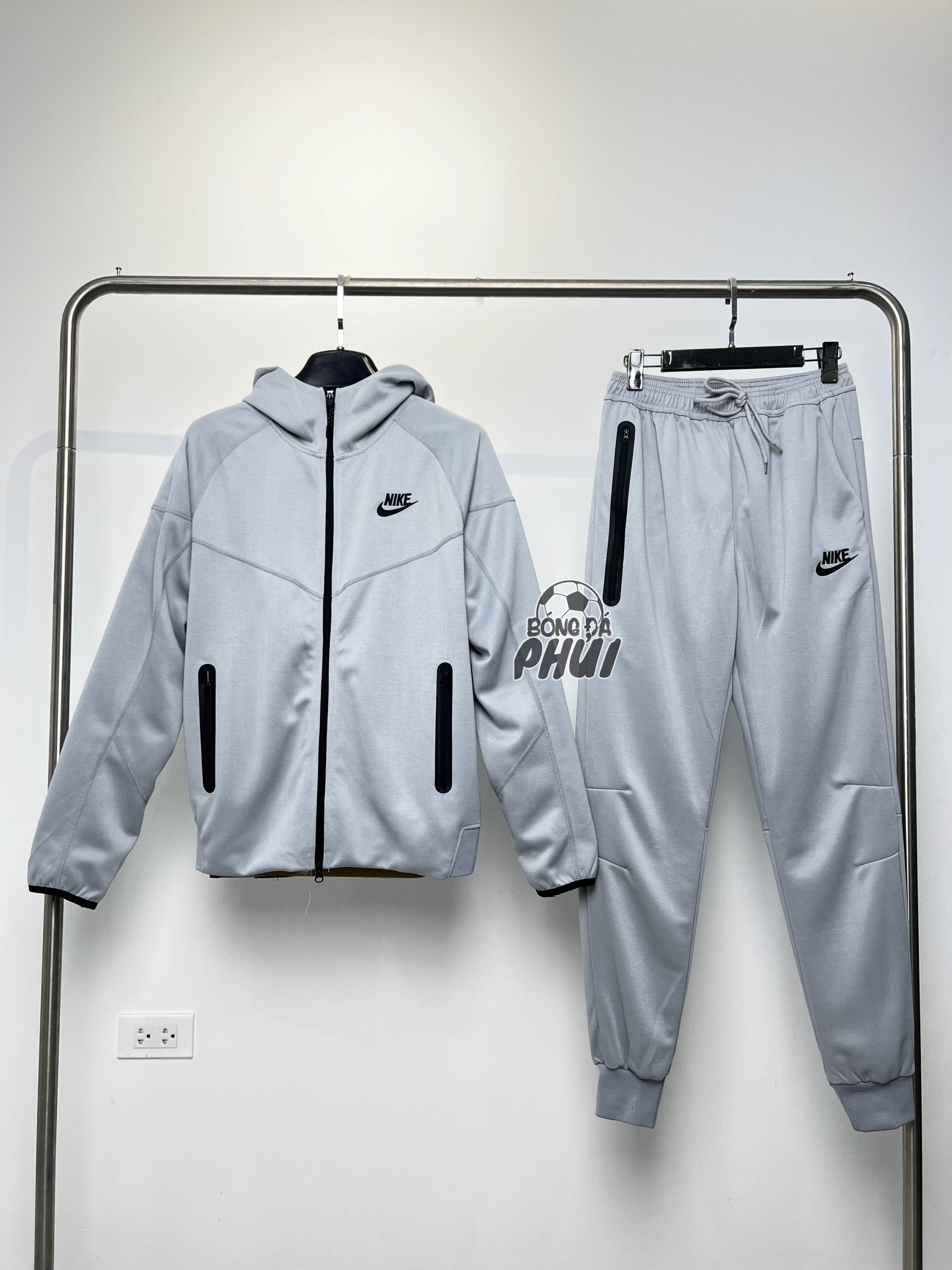 BỘ KHOÁC NIKE TECH XÁM
