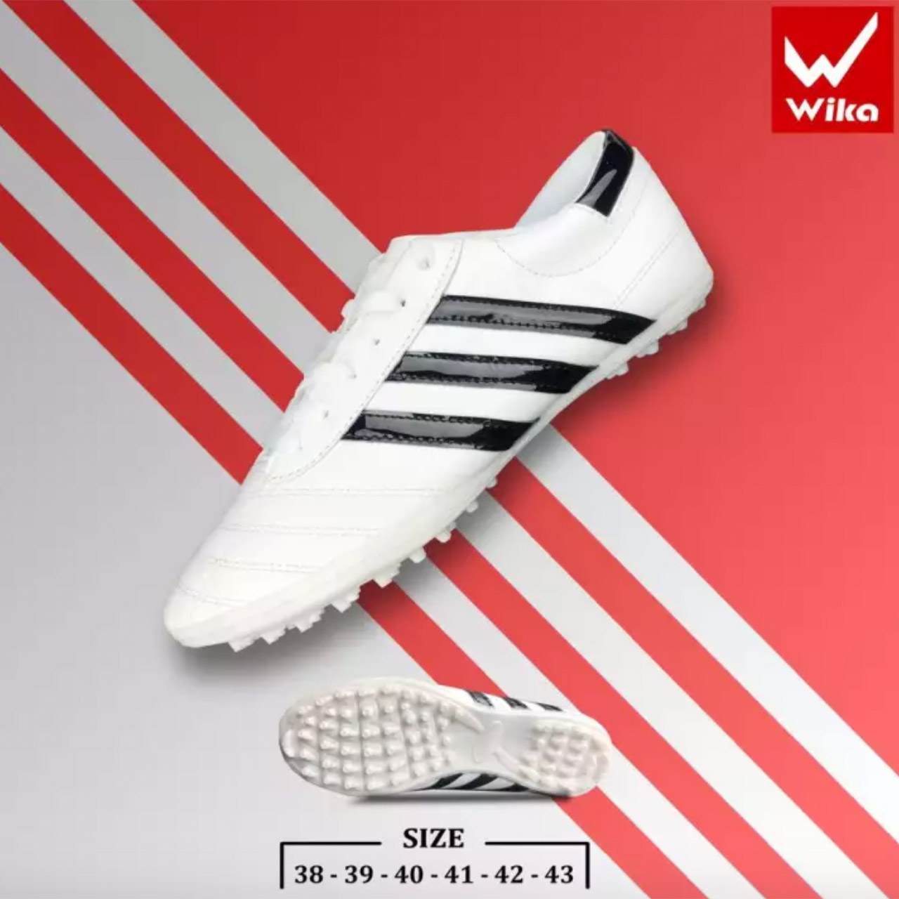 GIẦY WIKA 3 SỌC TRẮNG ĐEN