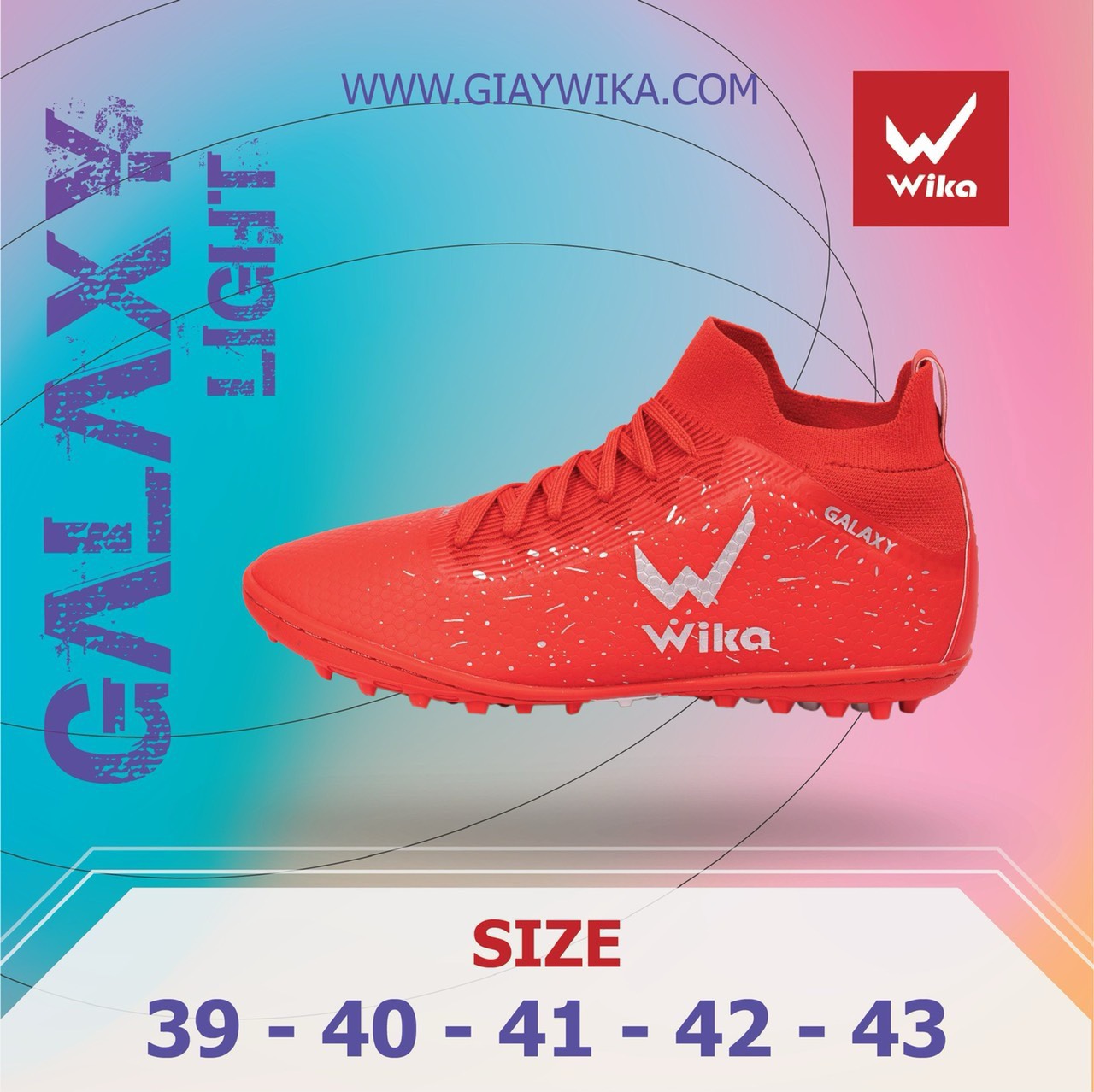 GIÀY WIKA GALAXY ĐỎ