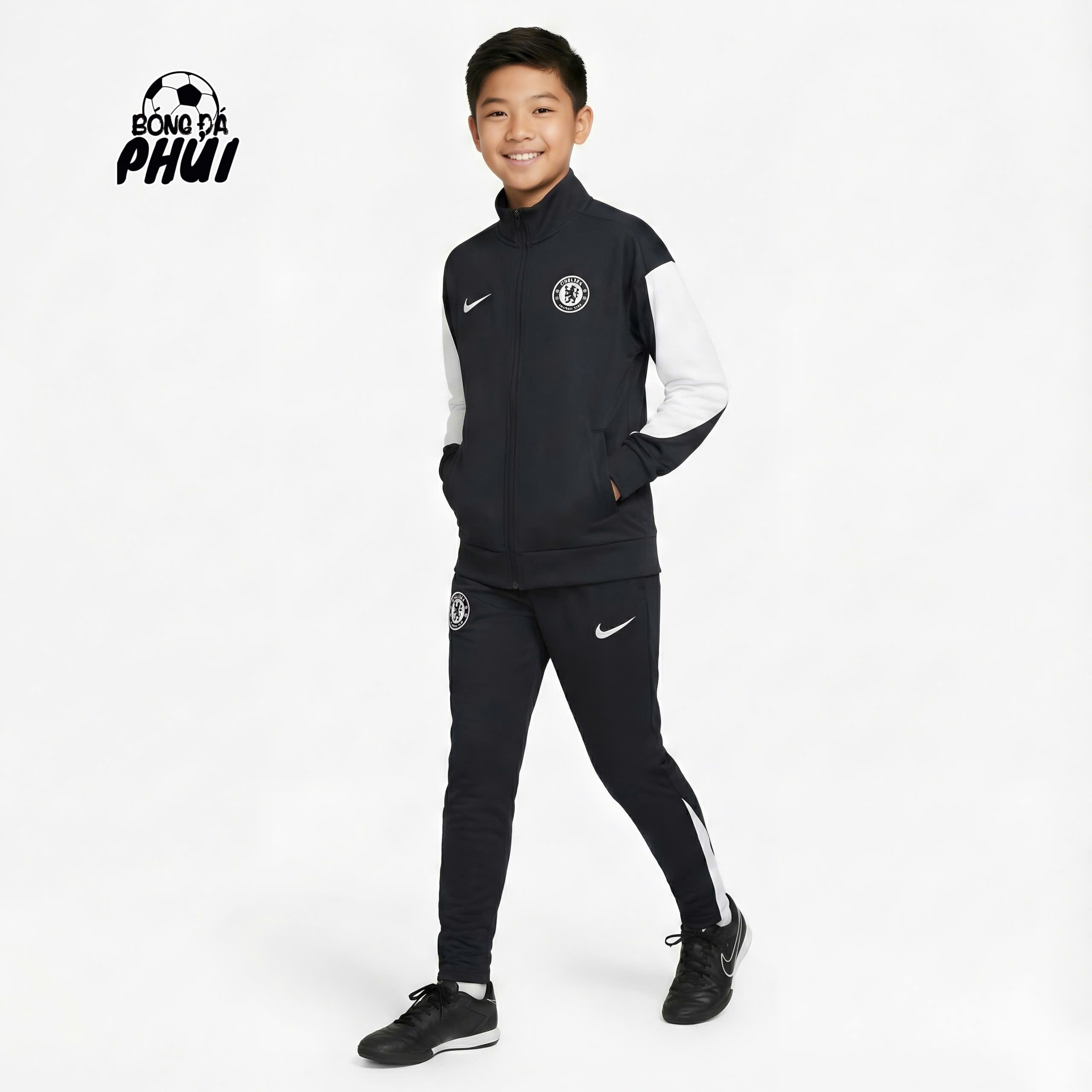 BỘ KHOÁC TE CHELSEA ĐEN 2026
