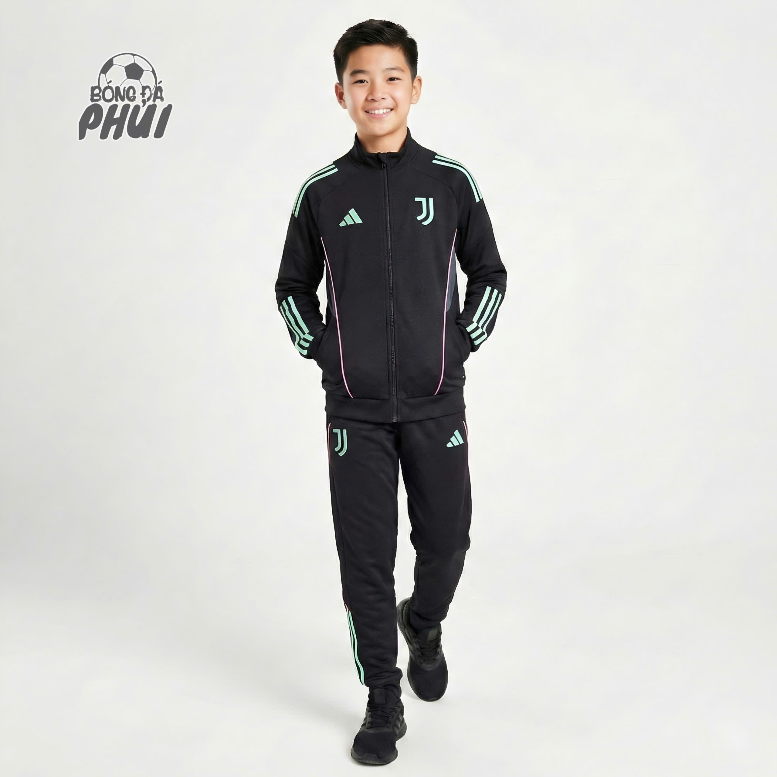 BỘ KHOÁC TE JUVE ĐEN 2025