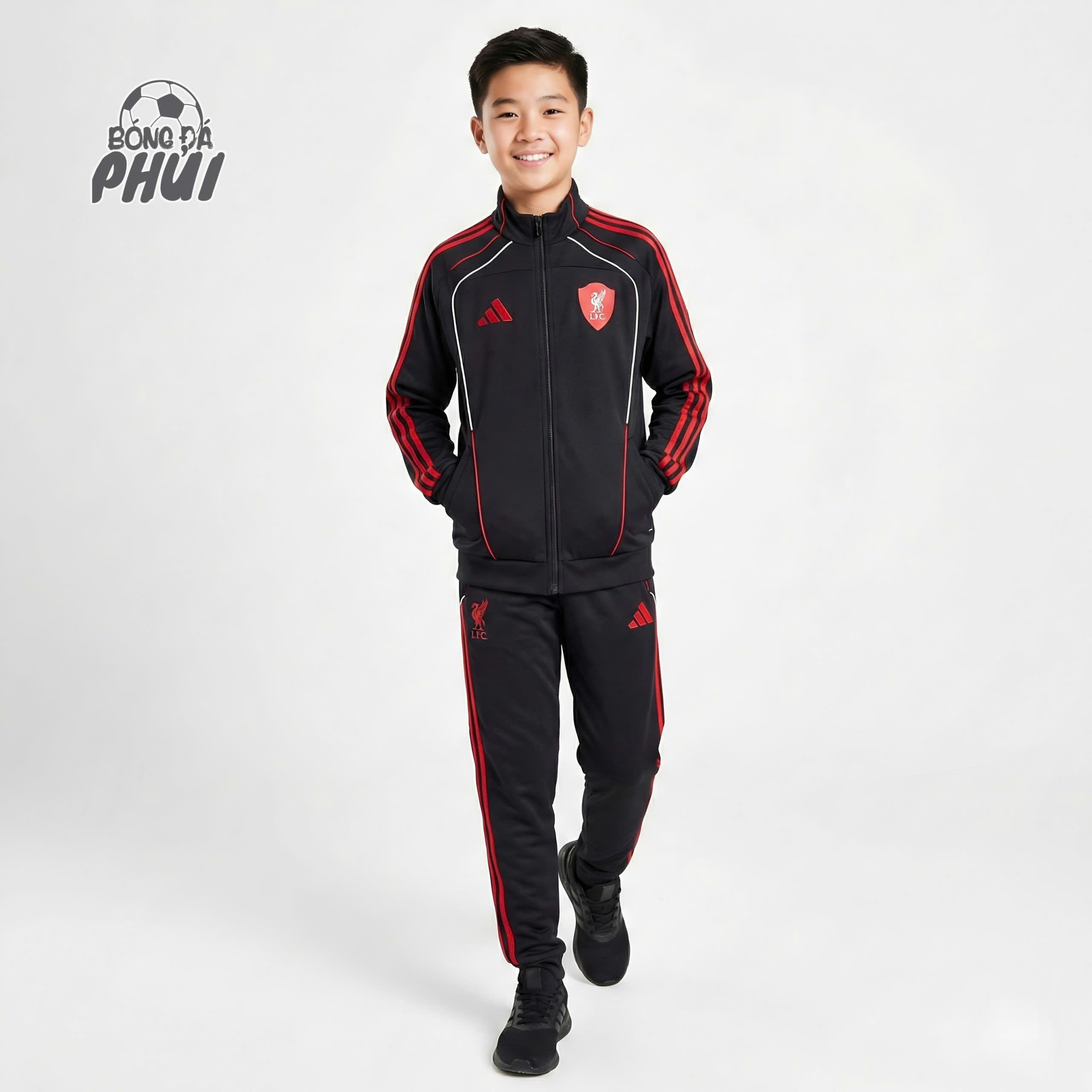 BỘ KHOÁC TE LIVER ĐEN 2025