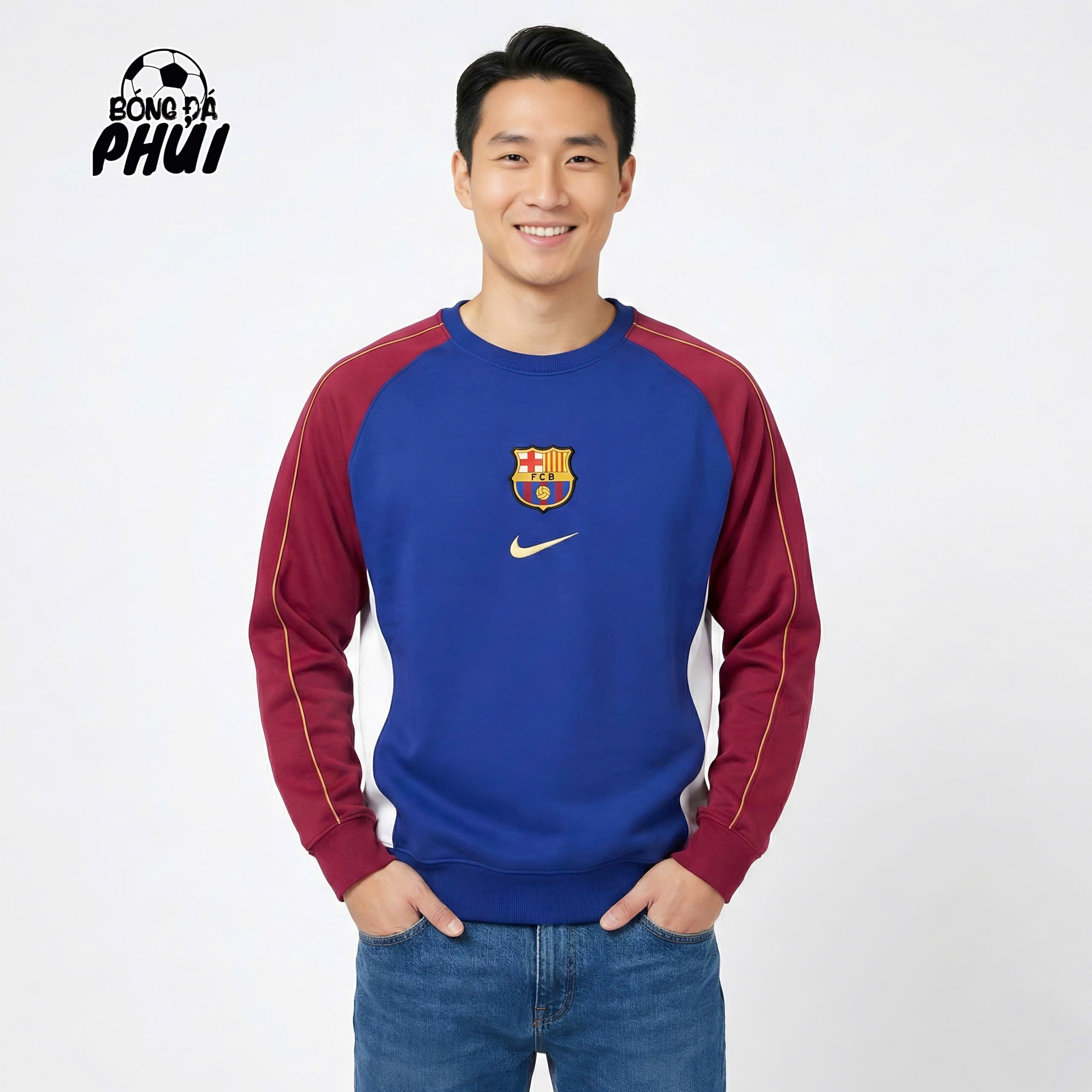 ÁO NỈ BARCA ĐỎ