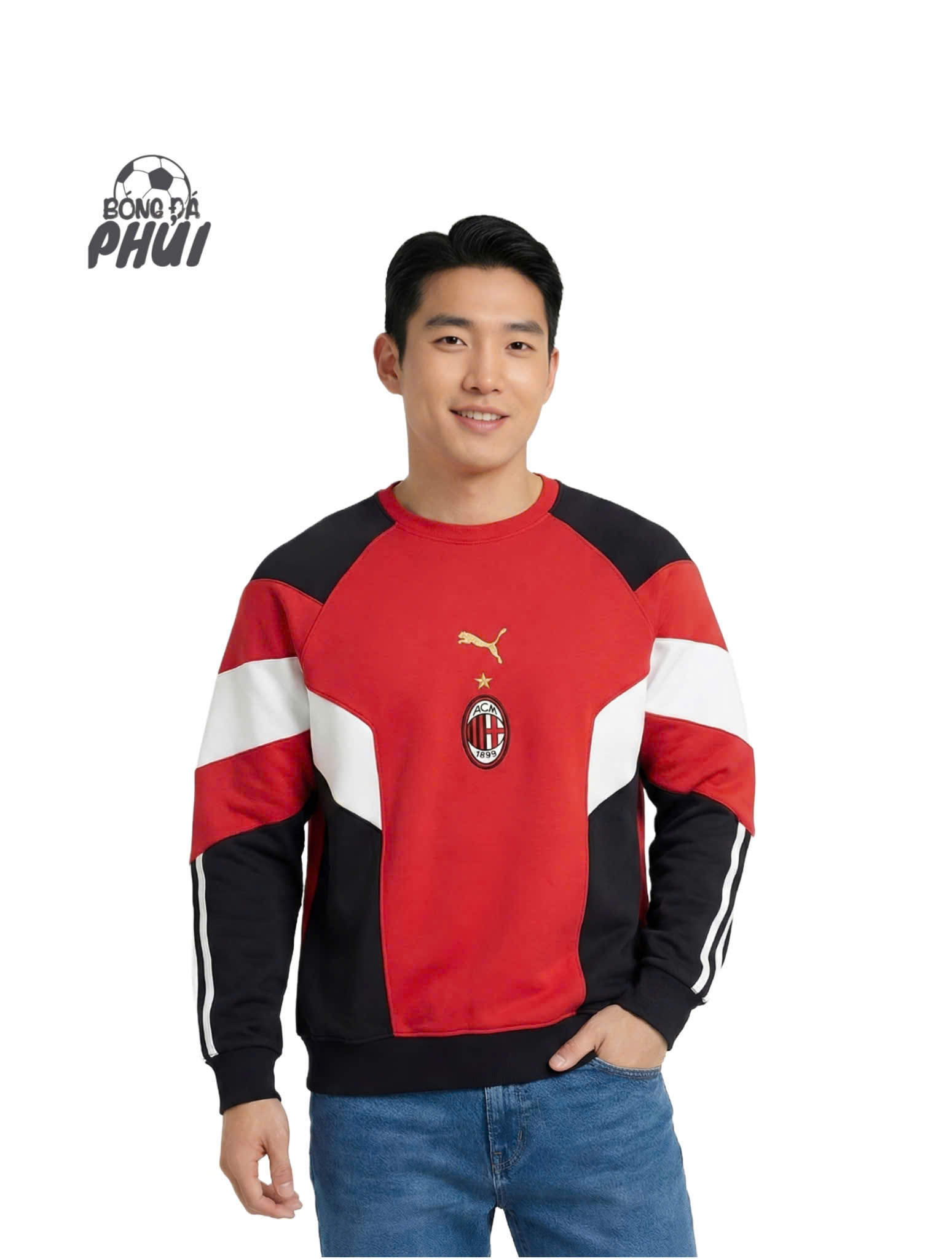 ÁO NỈ AC MILAN ĐỎ