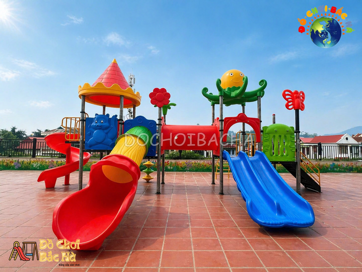 Sân chơi cho trẻ em tại bệnh viện Lạng Sơn - lắp đặt bởi Bắc Hà Play  – Giải pháp vui chơi an toàn, hiện đại