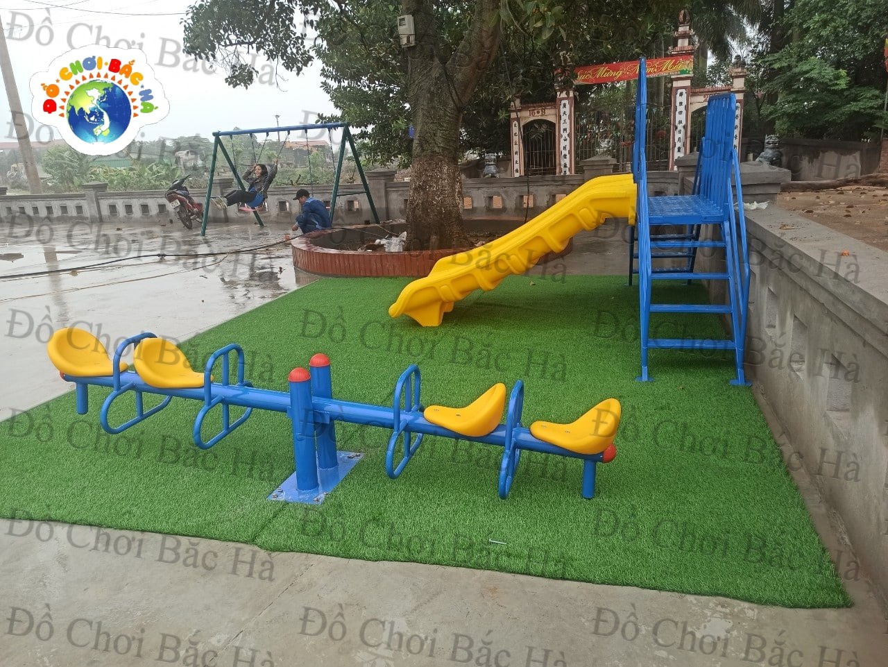 Lắp Đặt Sân Chơi Cộng Đồng Trẻ Em Tại Nhà văn hóa thôn Thuyền - BẮC GIANG - 4/2023