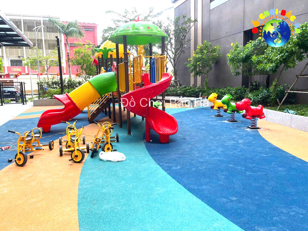 Khám Phá Sân Chơi Trẻ Em Mới Tại Sakura Kids – Do Đồ Chơi Bắc Hà Thi Công