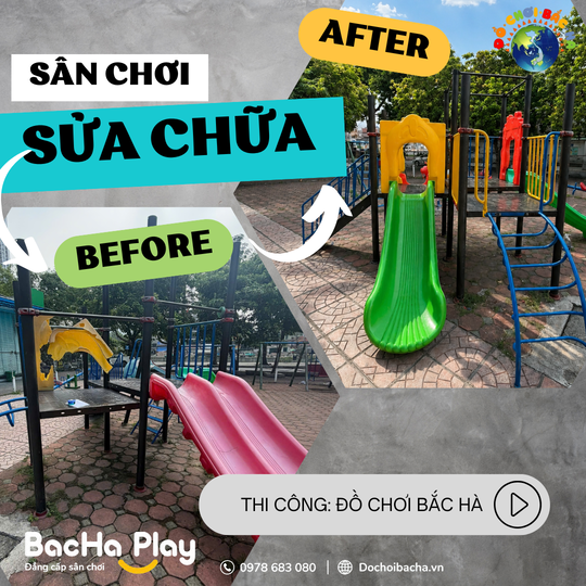 HOÀN THÀNH CÔNG TÁC SỬA CHỮA, CẢI TẠO SÂN CHƠI TẠI CHUNG CƯ 310 MINH KHAI