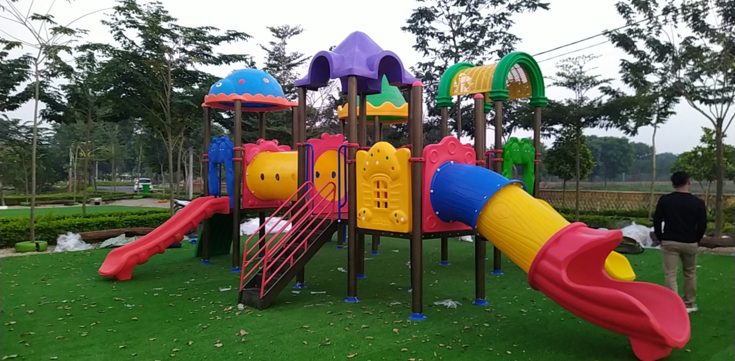 Thi công lắp đặt đồ chơi ngoài trời cho Khu Du lịch sinh thái Phù Đổng GreenPark