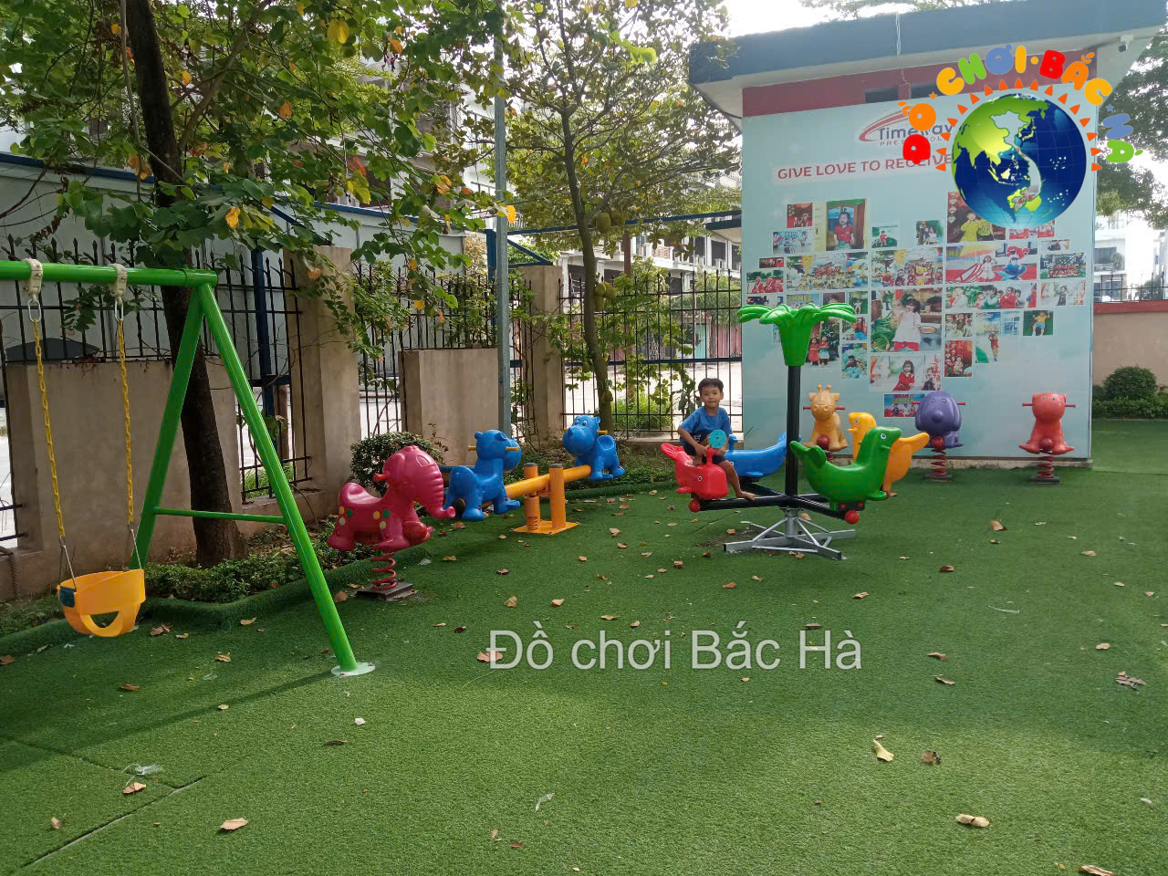 ĐỒ CHƠI BẮC HÀ TƯ VẤN LẮP ĐẶT SÂN CHƠI TRƯỜNG MẦM NON TẠI CON ĐƯỜNG NAM HỒNG, ĐÔNG ANH, HÀ NỘI