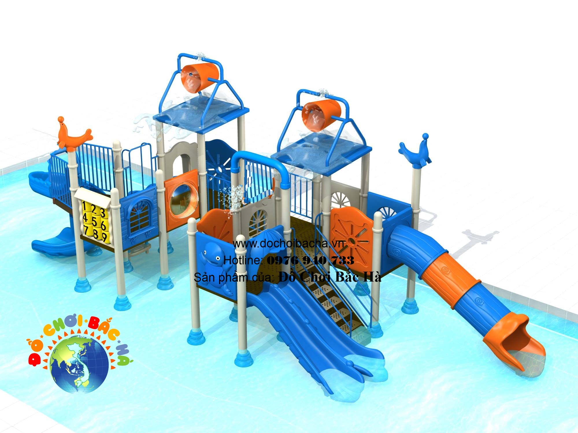 Cầu trượt bể bơi số 12 | Bắc Hà Thiết Bị Mầm Non Hàng Đầu Miền Bắc .