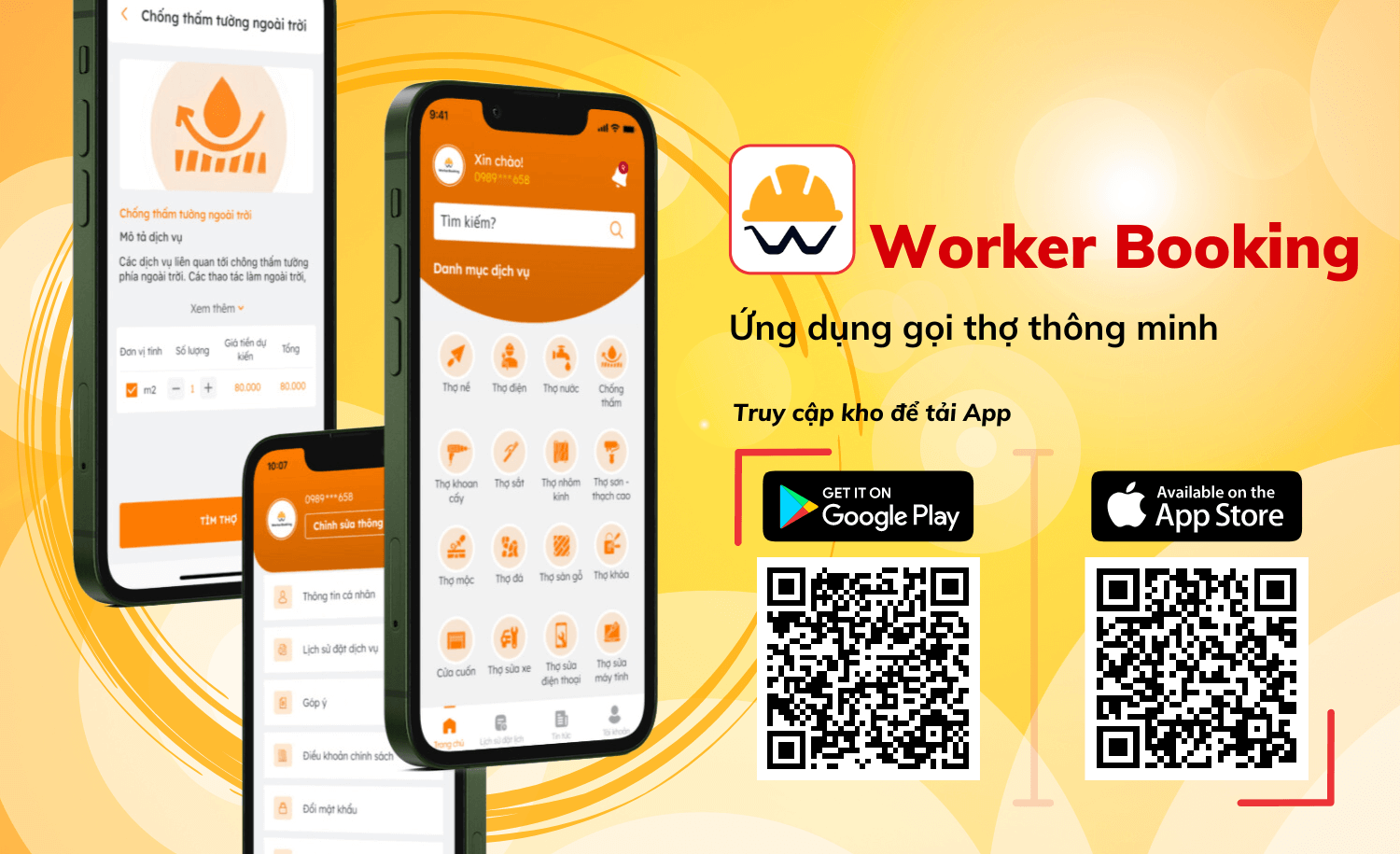 ỨNG DỤNG GỌI THỢ WORKERBOOKING