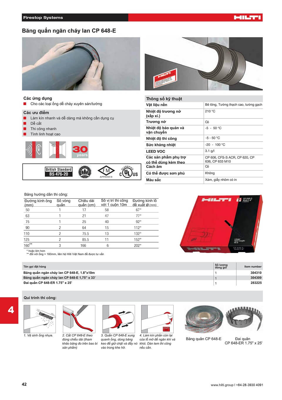 Băng quấn ngăn cháy lan Hilti CP 648-E