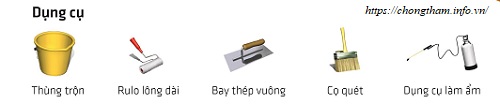 bộ dụng cụ thi công sikamembrane