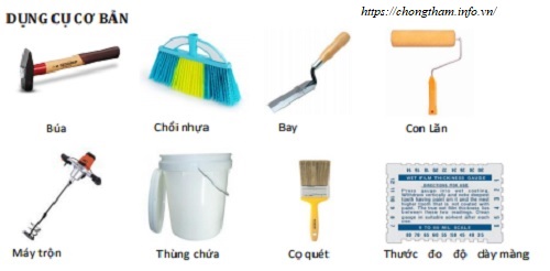 Dụng cụ dùng để thi công maxbond 1211