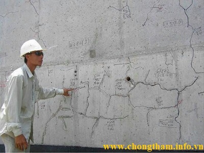 vết nứt do co ngót bê tông
