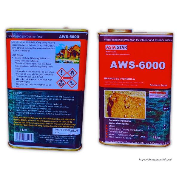 AWS-6000: Dung dịch chống thấm đá gốc dầu lon 1 lít