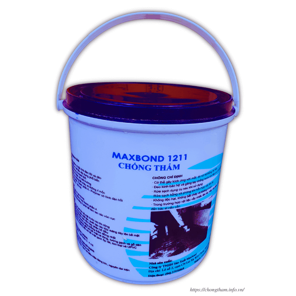 Maxbond 1211( Bộ 4 kg) - mặt sau vỏ thùng