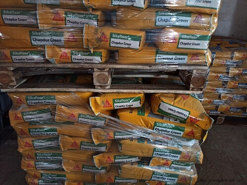 Sikafloor Chapdur Green đóng Palet 80 bao
