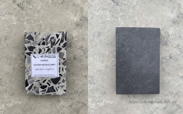 màu sản phẩm Vinkems® FLO TOP METALLIC sau khi hoàn thiện