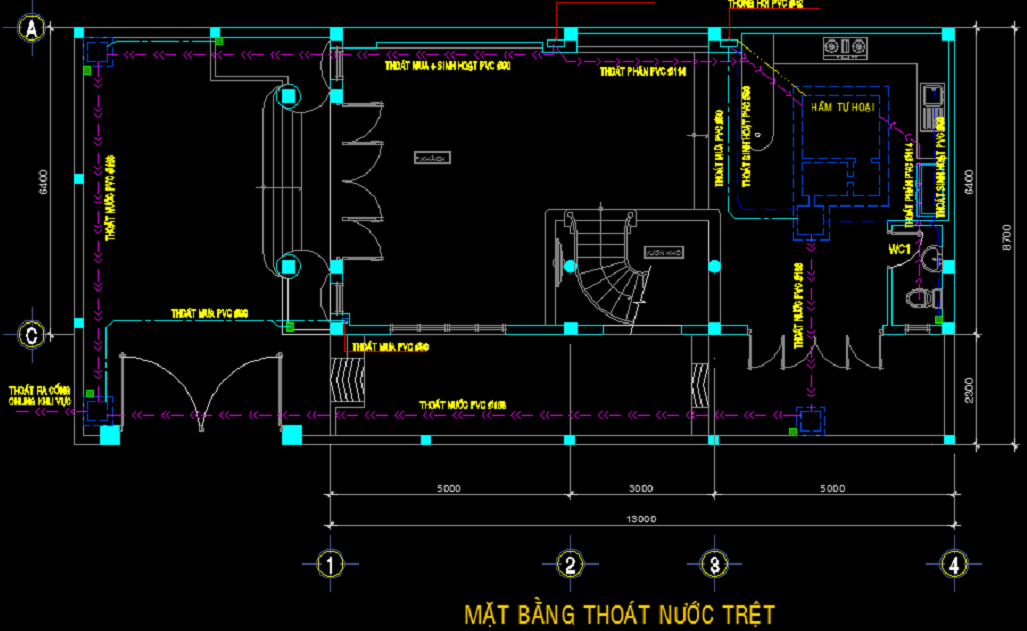 bản vẽ sơ đồ điện nước dân dụng 04